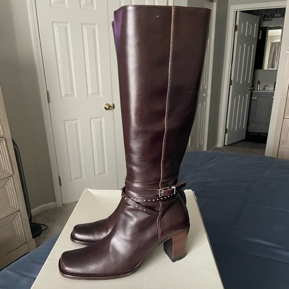 Alberto Fermani Rich Brown Heeled Boots - Picture 1 of 4